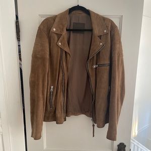 All Saints Suede Moto Jacket
